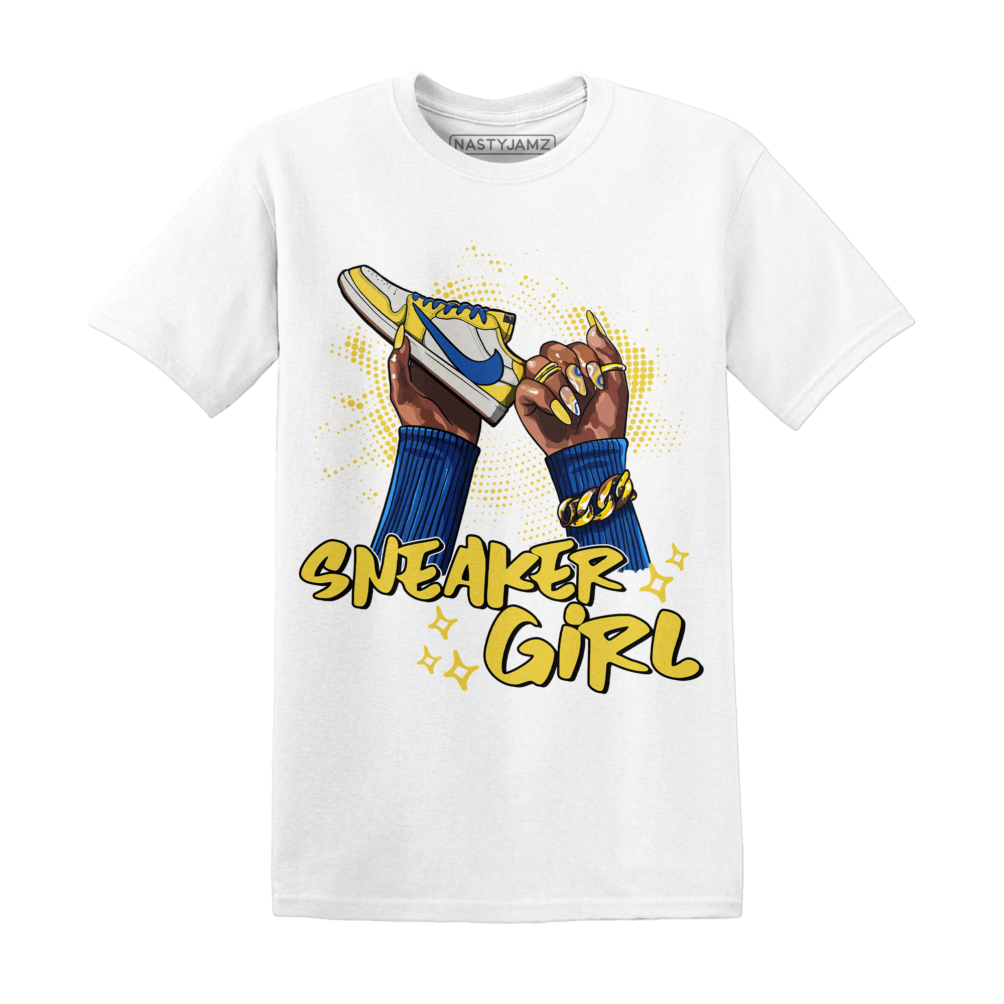 Low OG Canary TVSC 1s T Shirt Match Sneaker Girl Nail - NastyJamz