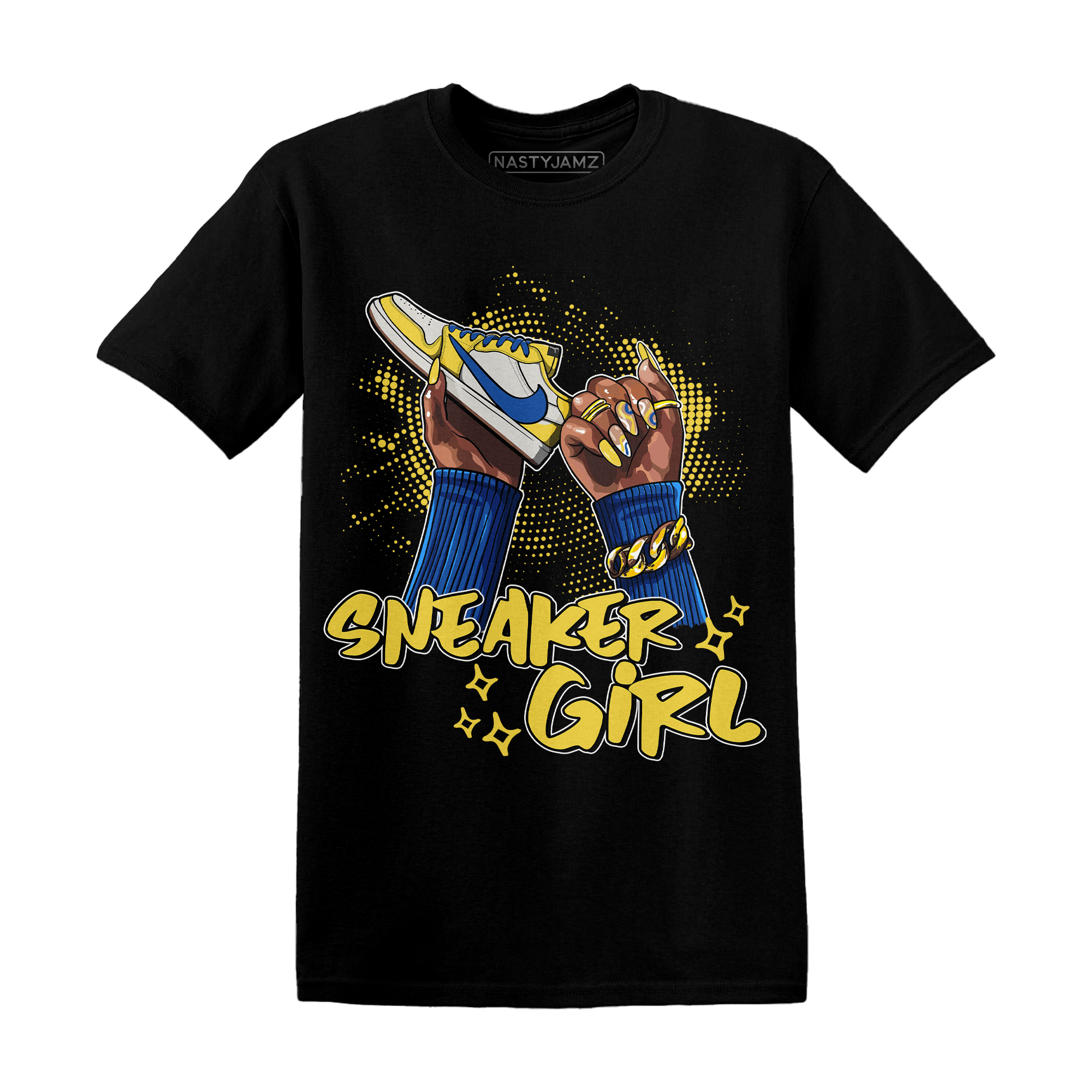 Low OG Canary TVSC 1s T Shirt Match Sneaker Girl Nail - NastyJamz
