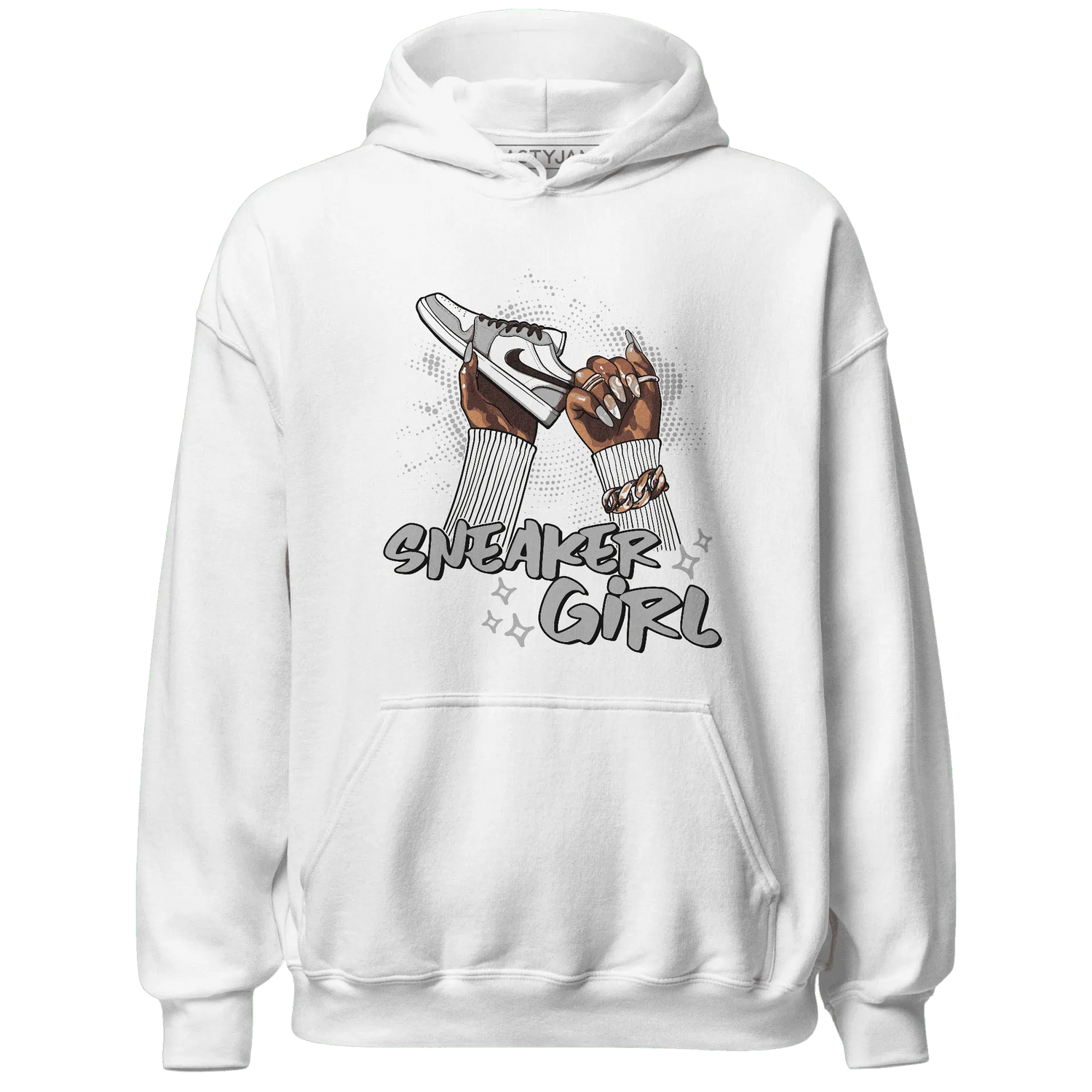 Wolf-Grey-1s-Hoodie-Match-Sneaker-Girl-Nail