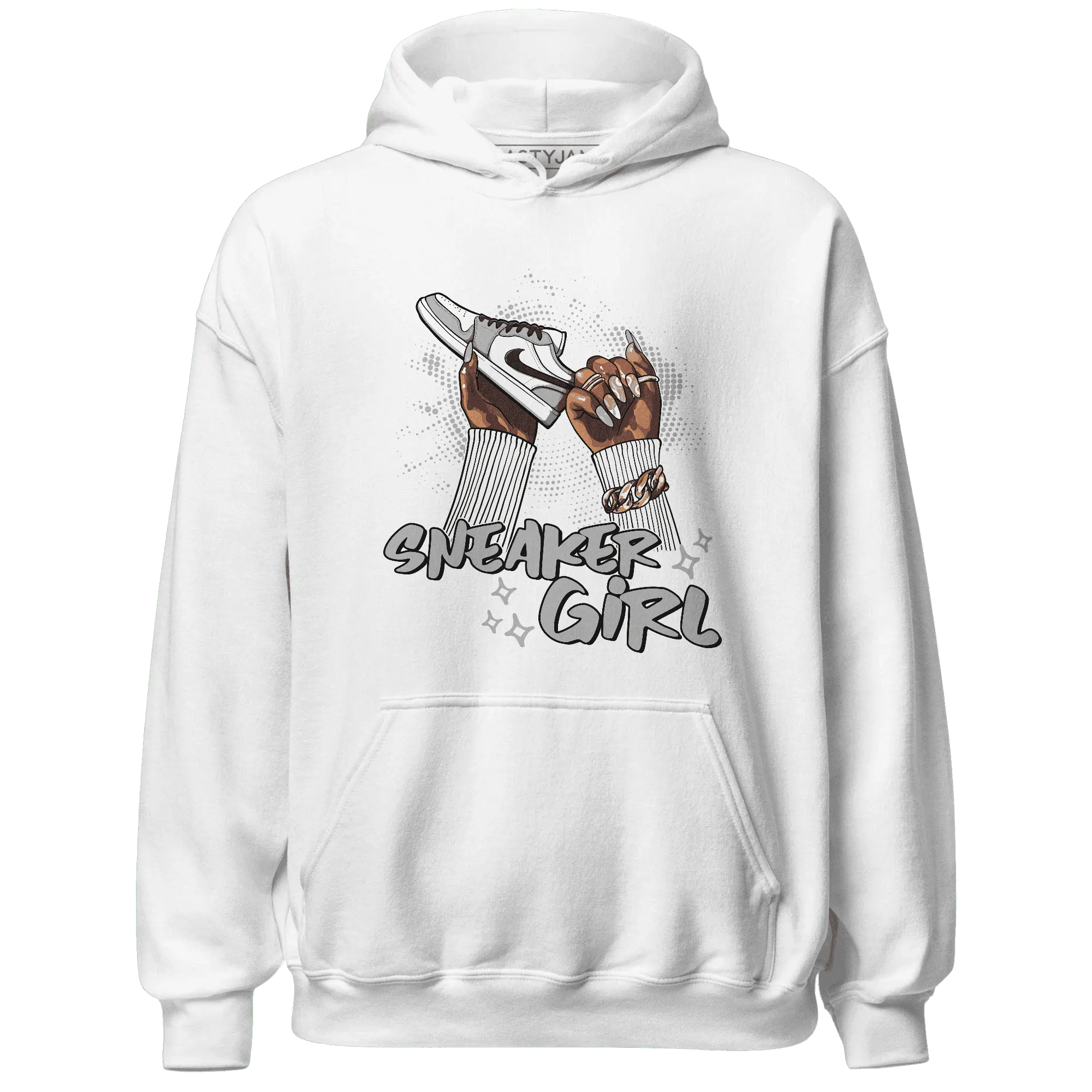 Wolf-Grey-1s-Hoodie-Match-Sneaker-Girl-Nail