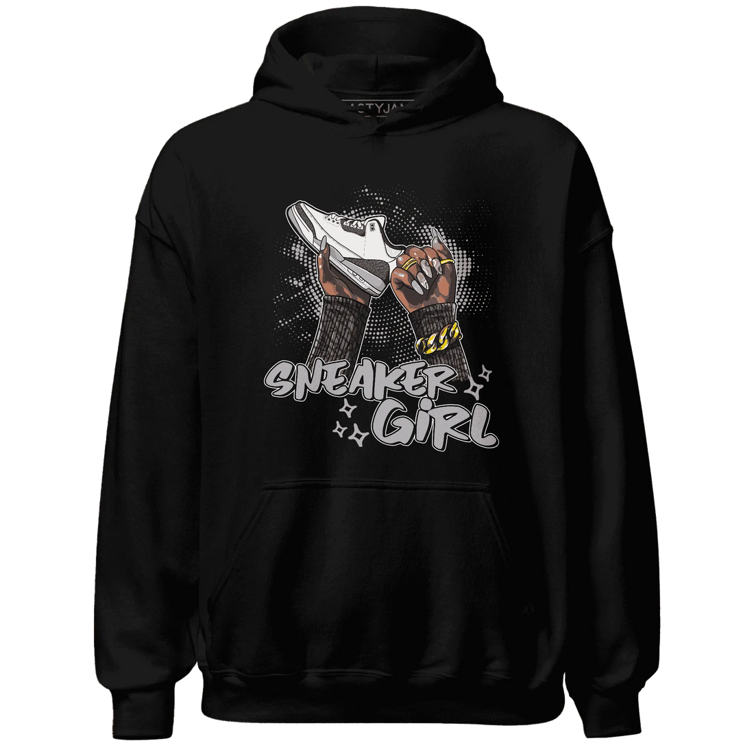 Cement-Grey-3s-Hoodie-Match-Sneaker-Girl-Nail