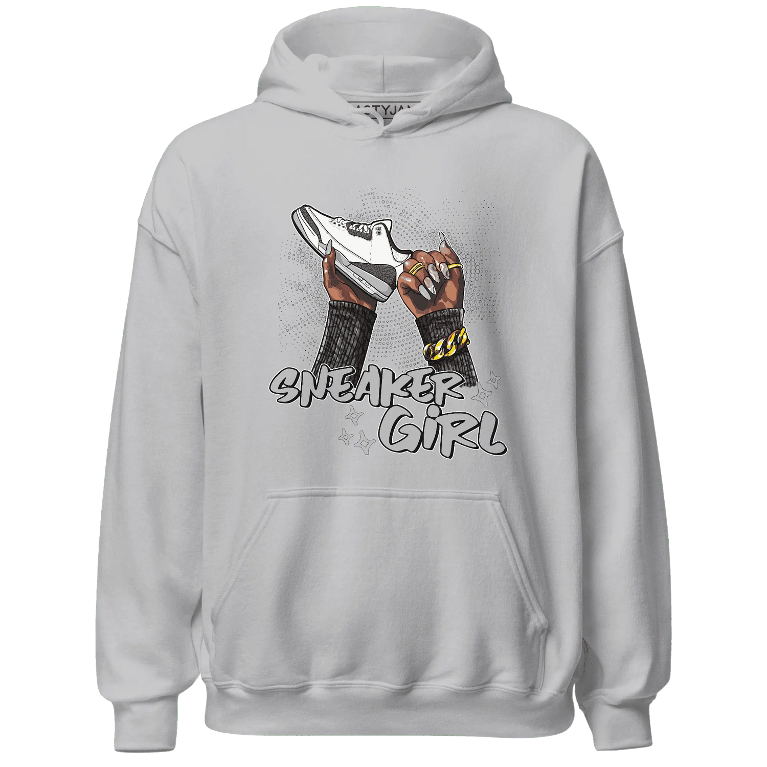 Cement-Grey-3s-Hoodie-Match-Sneaker-Girl-Nail