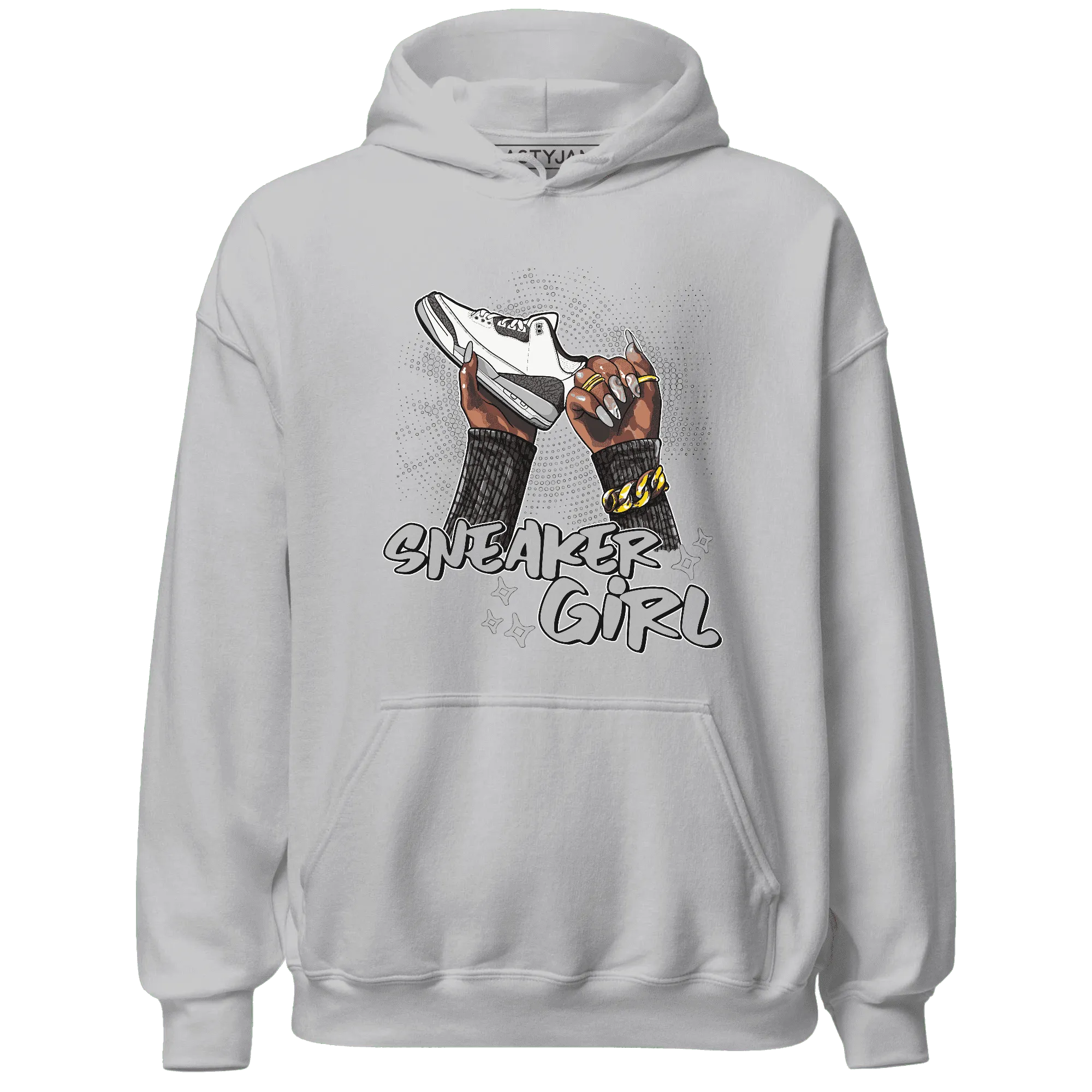 Cement-Grey-3s-Hoodie-Match-Sneaker-Girl-Nail