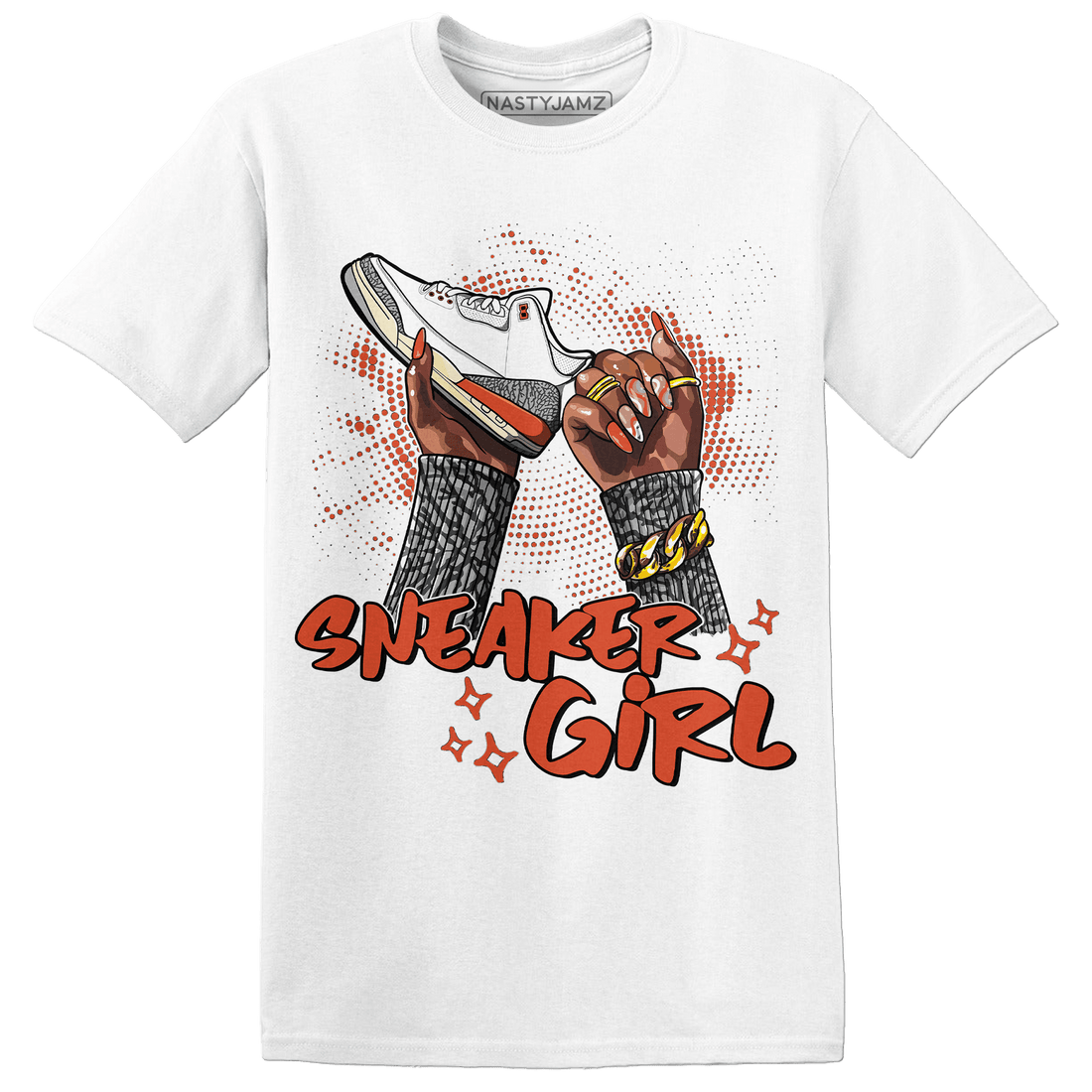 Georgia Peach 3s T Shirt Match Sneaker Girl Nail - NastyJamz