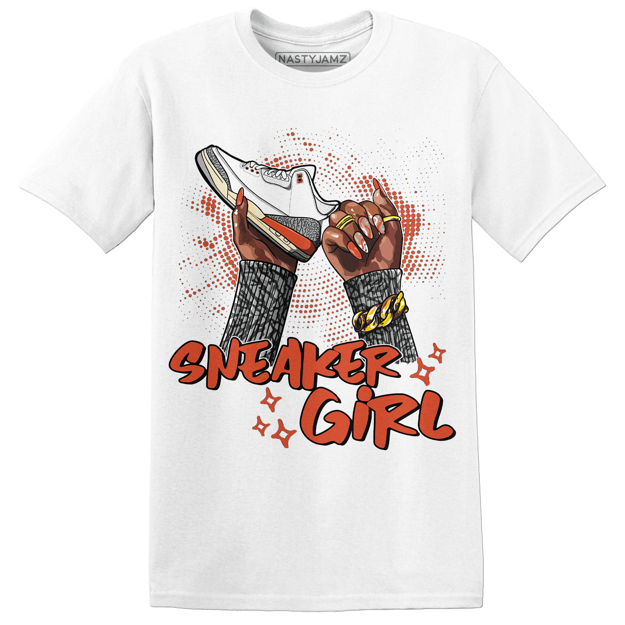 Georgia Peach 3s T Shirt Match Sneaker Girl Nail - NastyJamz