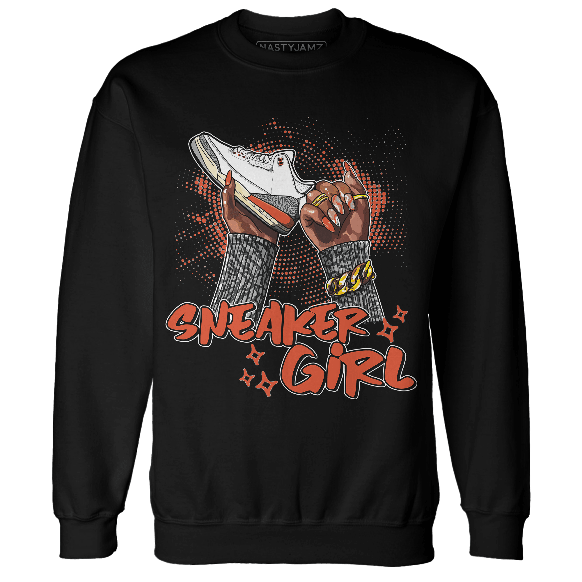 Georgia Peach 3s Sweatshirt Match Sneaker Girl Nail - NastyJamz