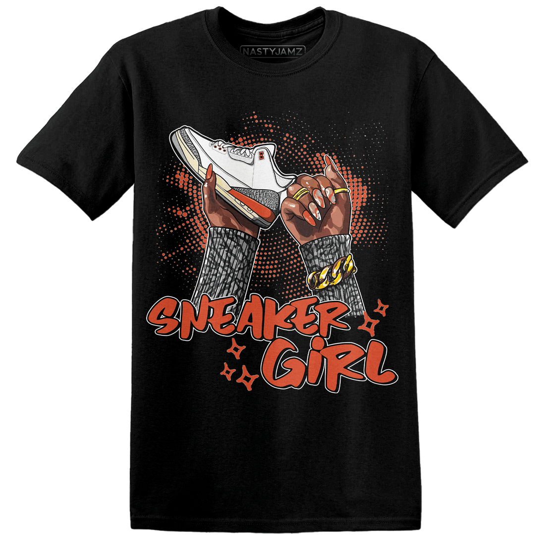 Georgia Peach 3s T Shirt Match Sneaker Girl Nail - NastyJamz
