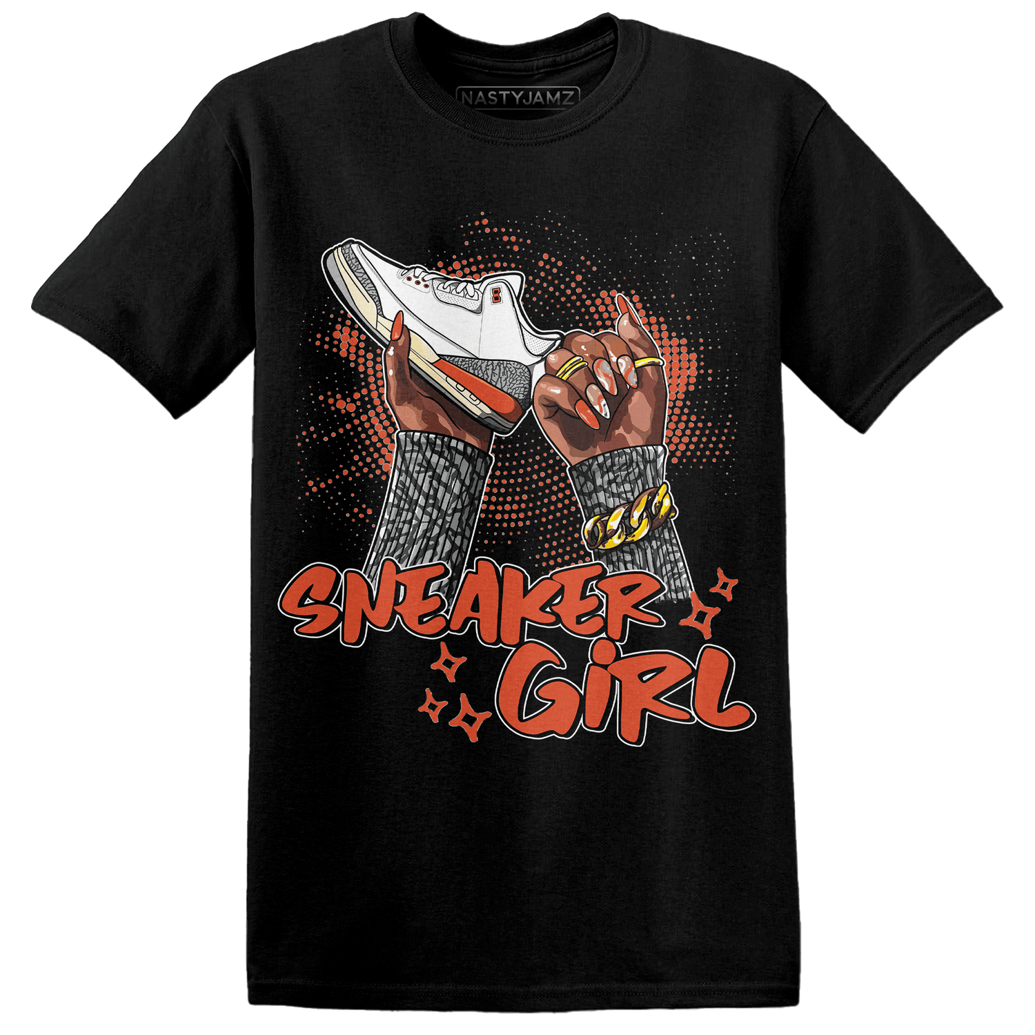 Georgia Peach 3s T Shirt Match Sneaker Girl Nail - NastyJamz