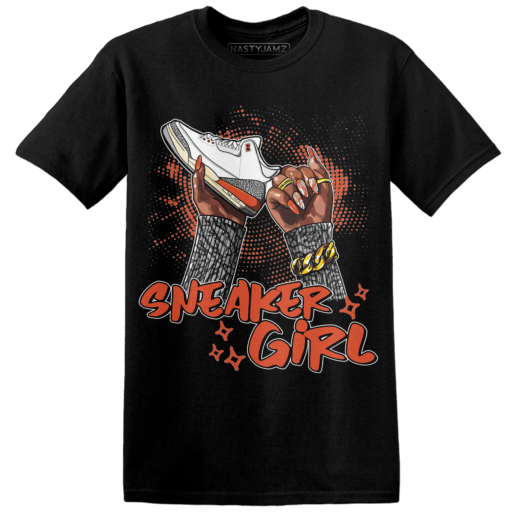 Georgia Peach 3s T Shirt Match Sneaker Girl Nail - NastyJamz