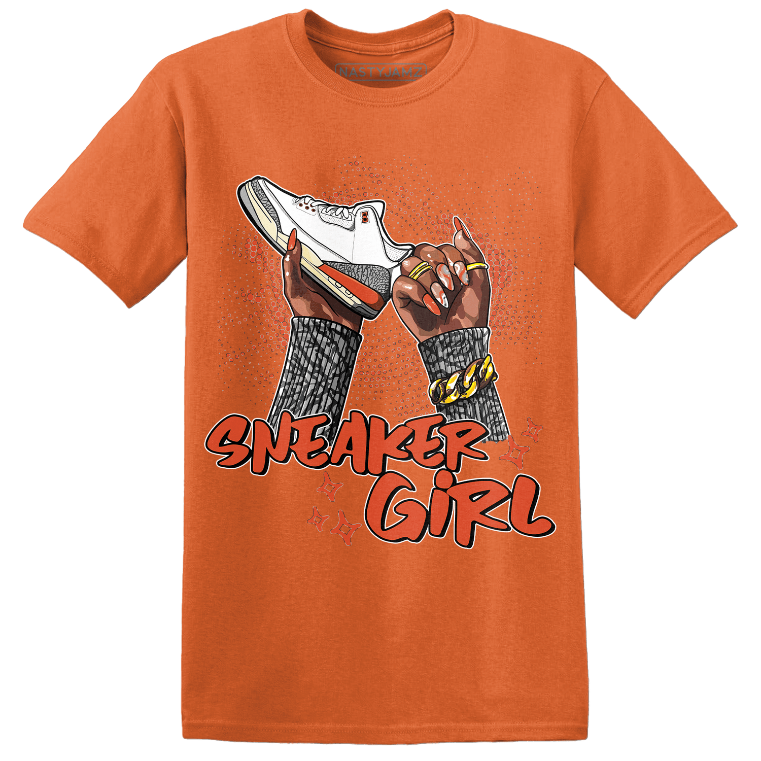 Georgia Peach 3s T Shirt Match Sneaker Girl Nail - NastyJamz