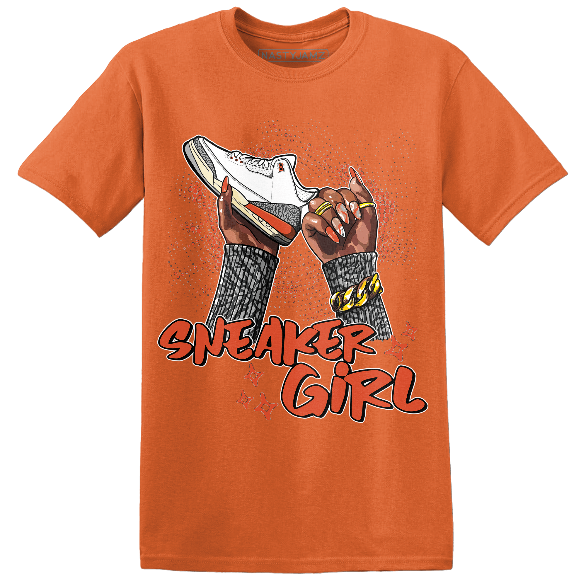 Georgia Peach 3s T Shirt Match Sneaker Girl Nail - NastyJamz
