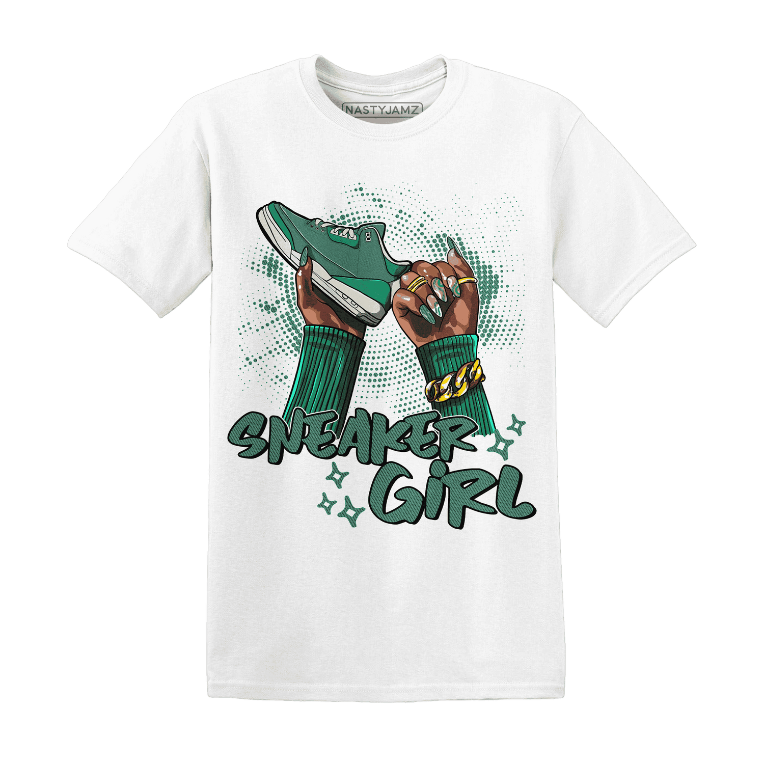 Nina CN Abney 3s T Shirt Match Sneaker Girl Nail - NastyJamz