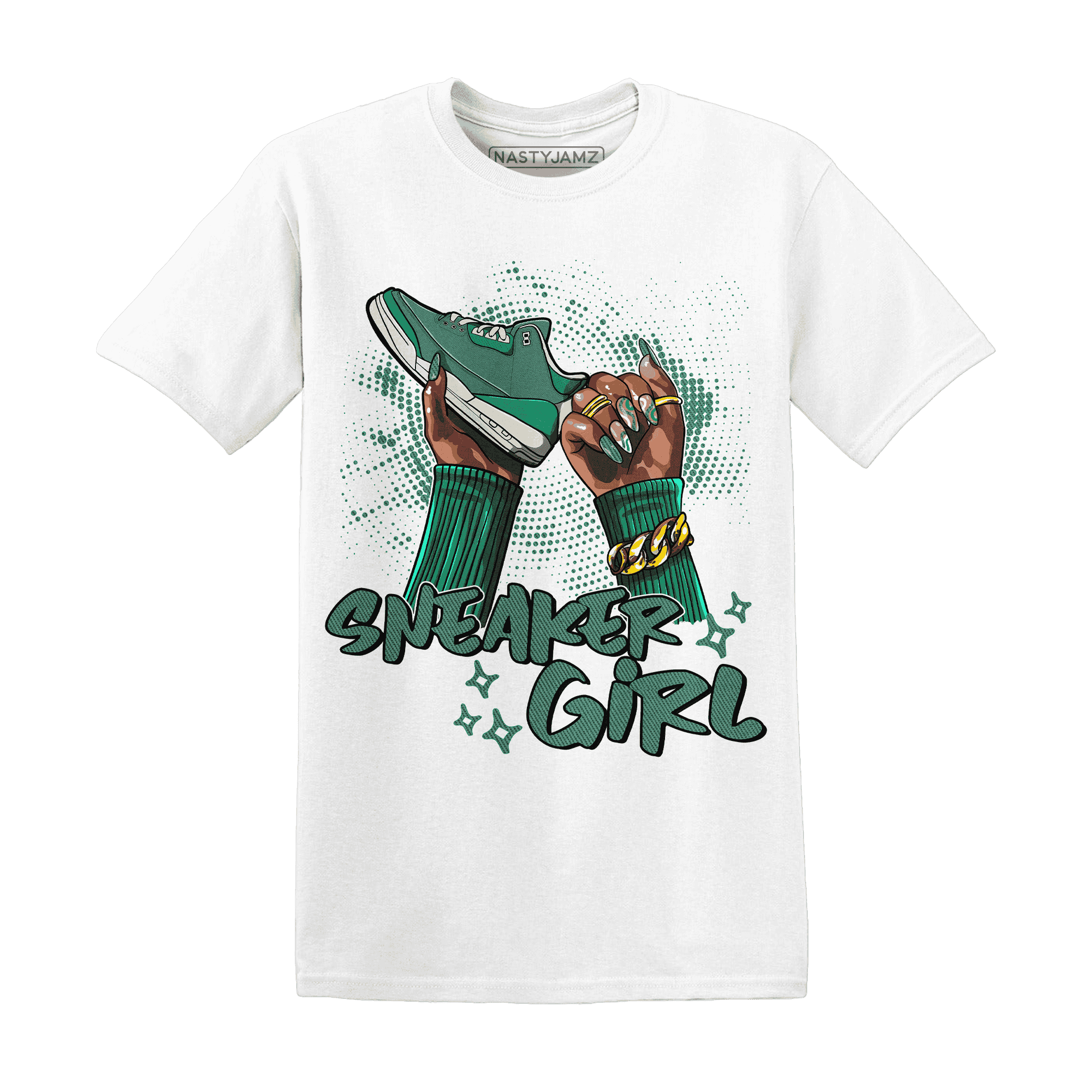 Nina CN Abney 3s T Shirt Match Sneaker Girl Nail - NastyJamz