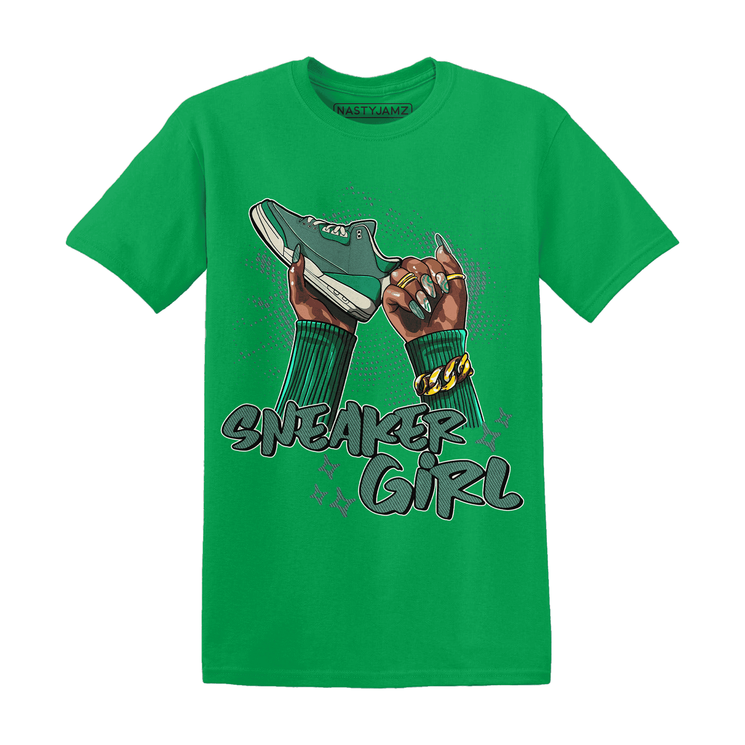 Nina CN Abney 3s T Shirt Match Sneaker Girl Nail - NastyJamz