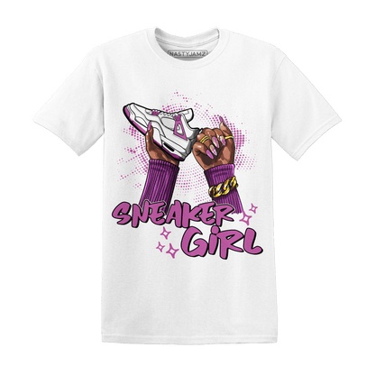 GS Hyper Violet 4s T Shirt Match Sneaker Girl Nail - NastyJamz