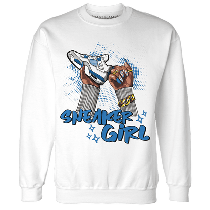 Industrial Blue 4s Sweatshirt Match Sneaker Girl Nail - NastyJamz