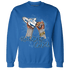 Industrial Blue 4s Sweatshirt Match Sneaker Girl Nail - NastyJamz