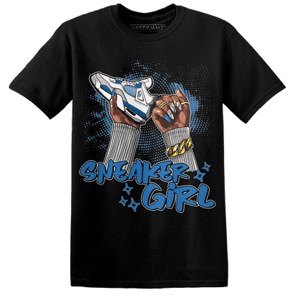 Industrial Blue 4s T Shirt Match Sneaker Girl Nail - NastyJamz