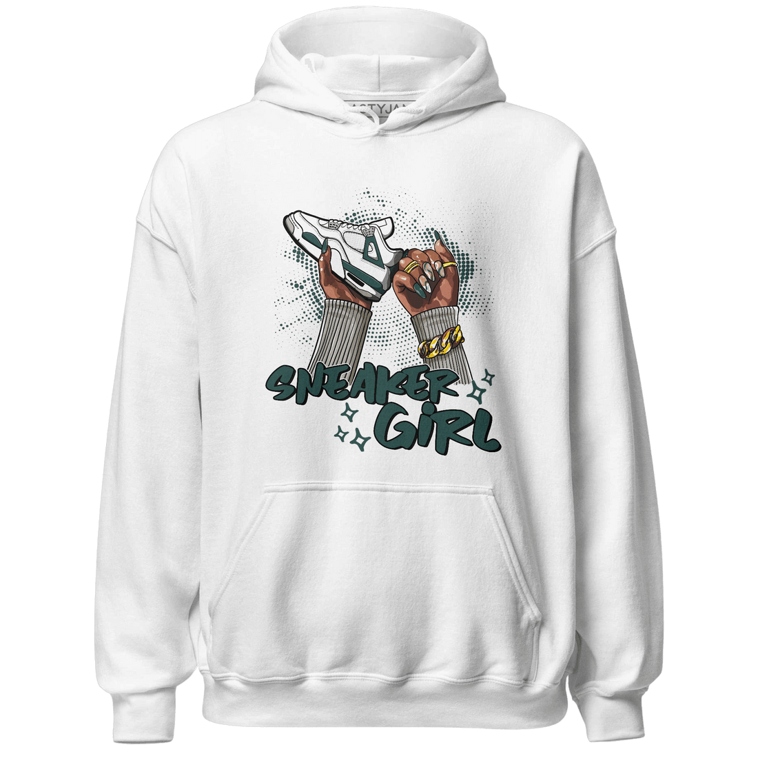 Oxidized Green 4s Hoodie Match Sneaker Girl Nail - NastyJamz
