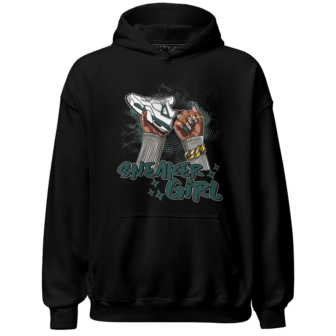 Oxidized Green 4s Hoodie Match Sneaker Girl Nail - NastyJamz
