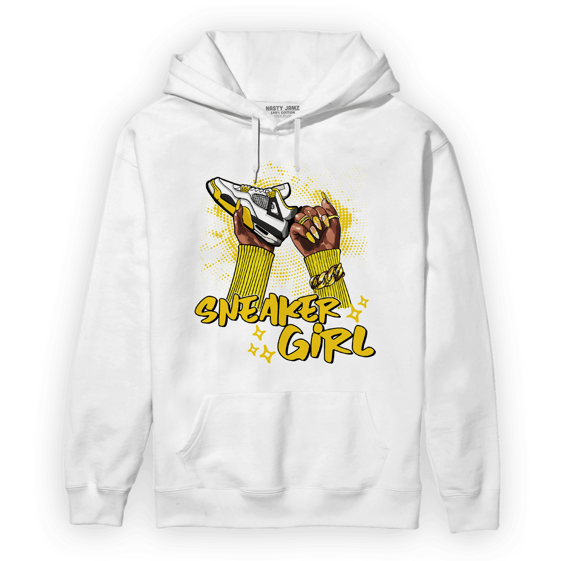 Vivid Sulfur 4s Hoodie Match Sneaker Girl Nail - NastyJamz