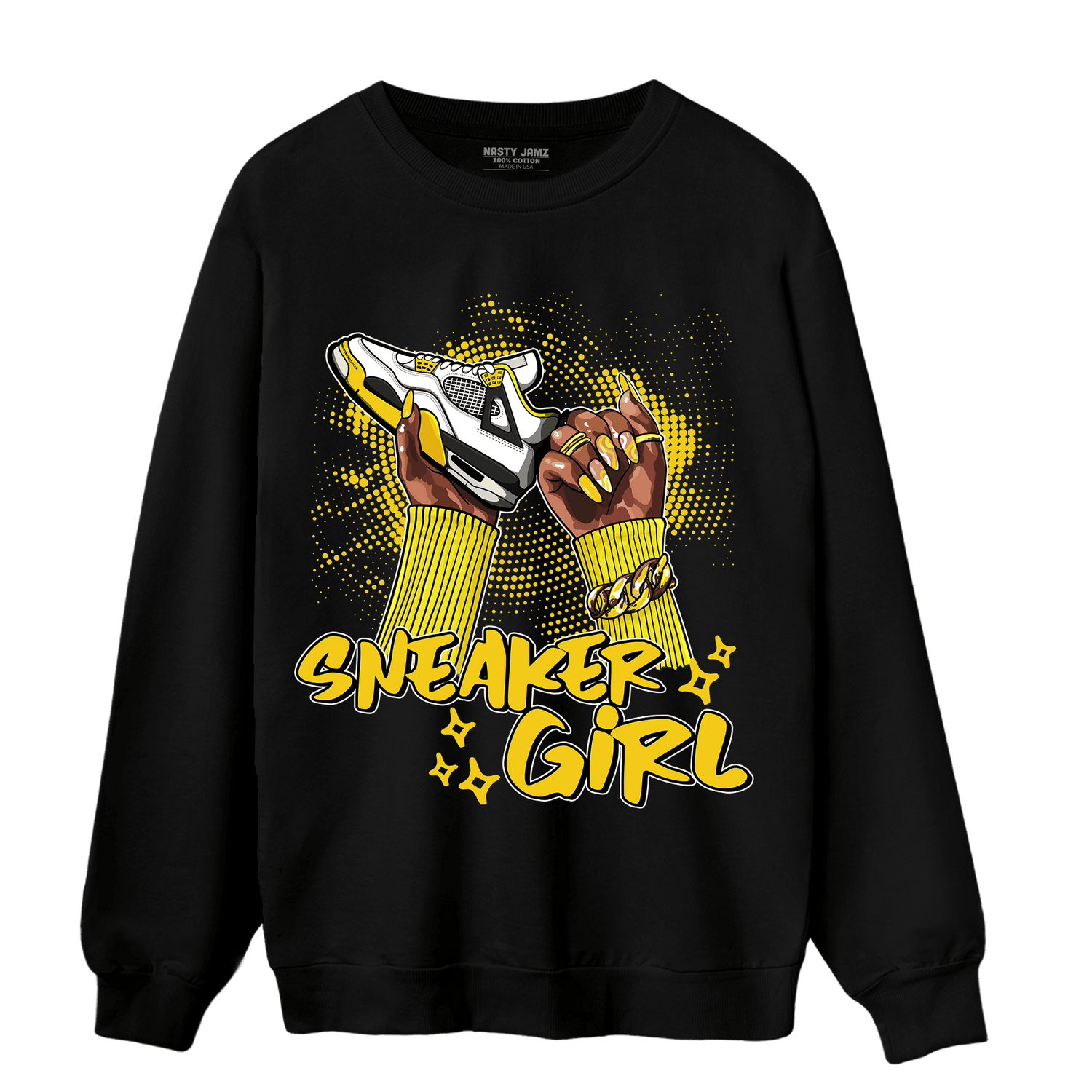 Vivid Sulfur 4s Sweatshirt Match Sneaker Girl Nail - NastyJamz