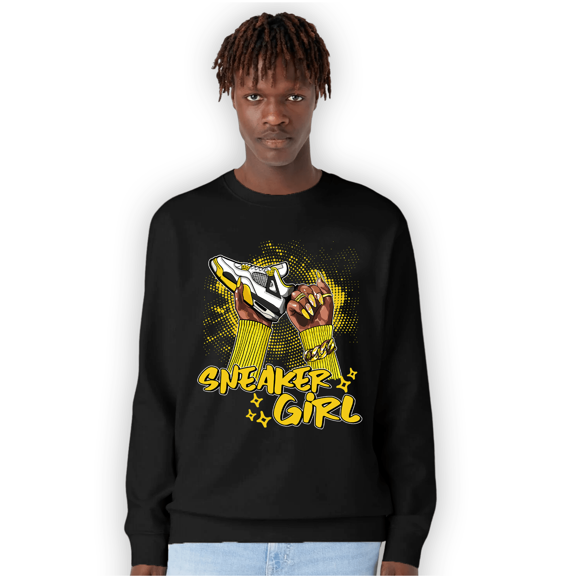 Vivid Sulfur 4s Sweatshirt Match Sneaker Girl Nail - NastyJamz