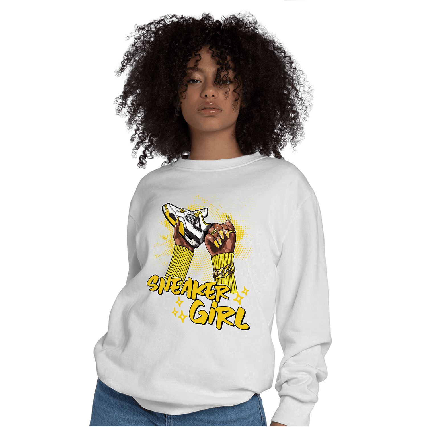 Vivid Sulfur 4s Sweatshirt Match Sneaker Girl Nail - NastyJamz