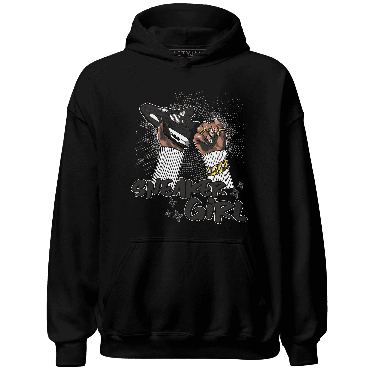 White-Thunder-4s-Hoodie-Match-Sneaker-Girl-Nail