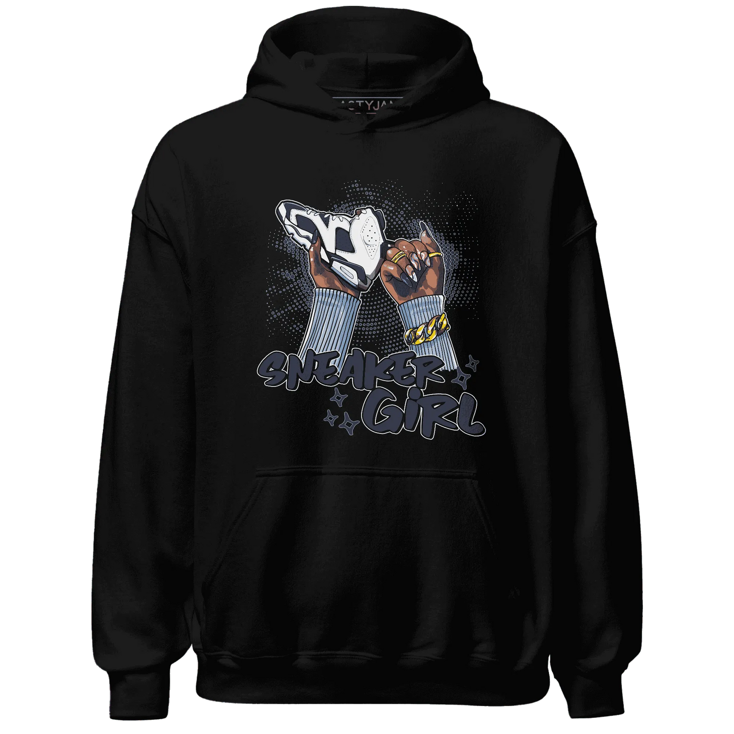 White-Navy-6s-Hoodie-Match-Sneaker-Girl-Nail