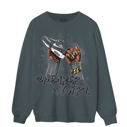 Air Max 90 Iron Grey Sweatshirt Match Sneaker Girl Nail - NastyJamz