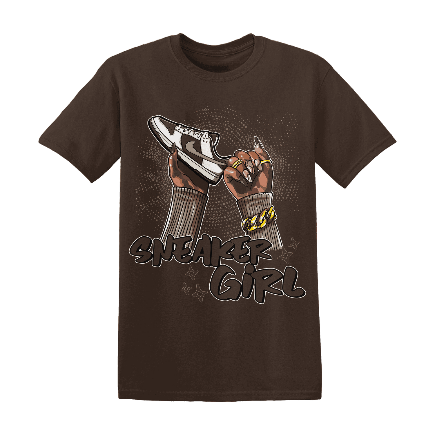 Dunk Low Baroque Brown T Shirt Match Sneaker Girl Nail - NastyJamz