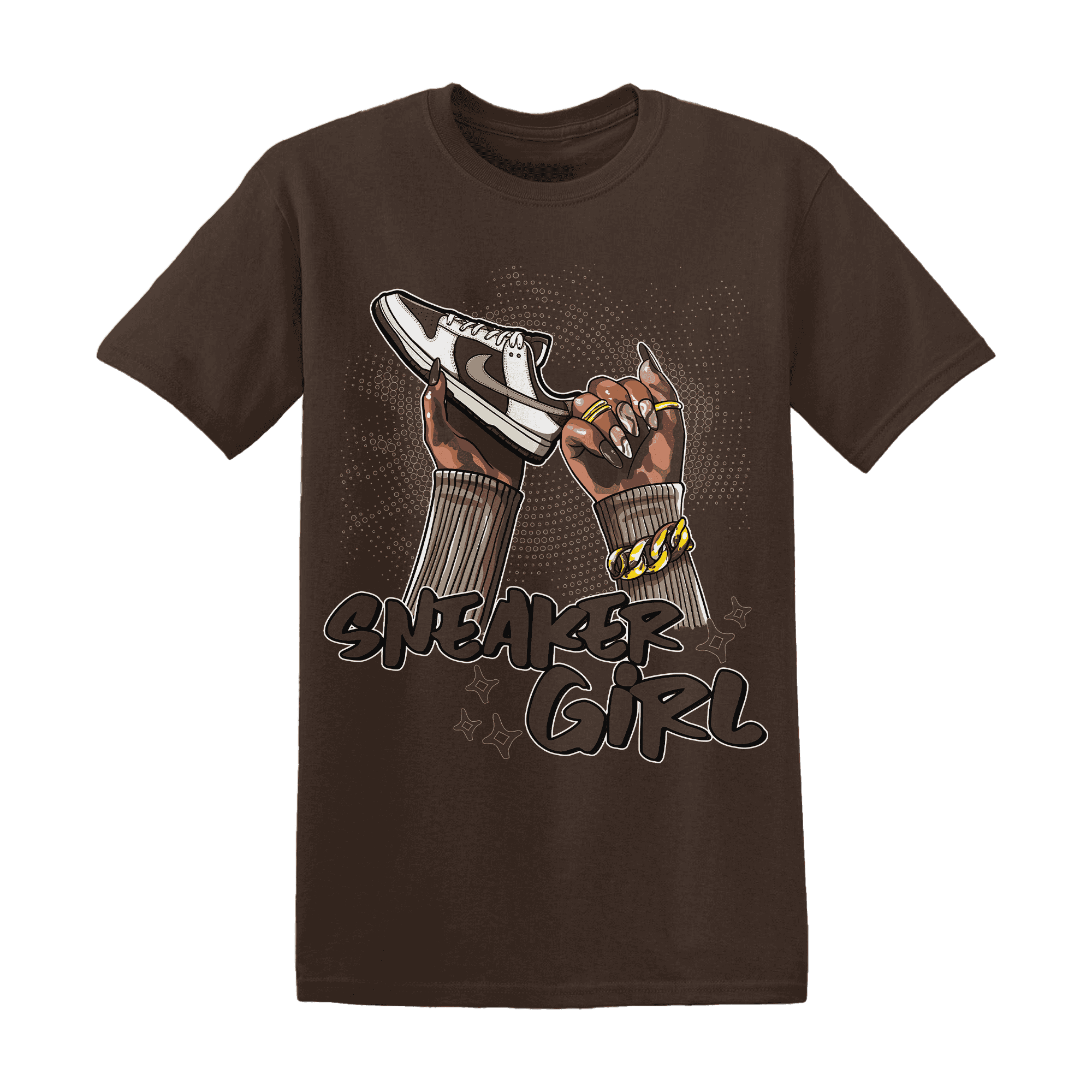 Dunk Low Baroque Brown T Shirt Match Sneaker Girl Nail - NastyJamz