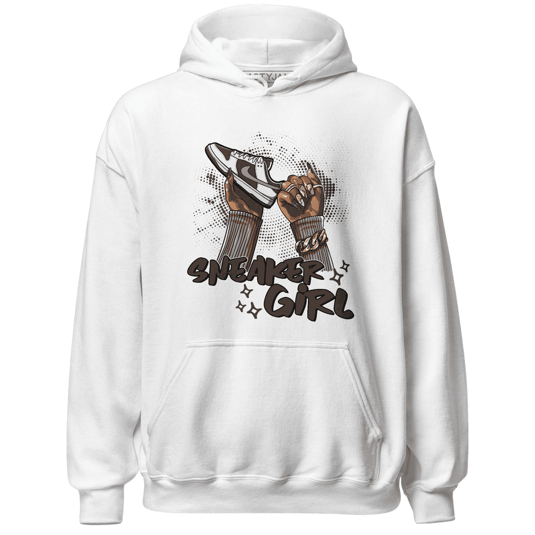 Dunk Low Baroque Brown Hoodie Match Sneaker Girl Nail - NastyJamz
