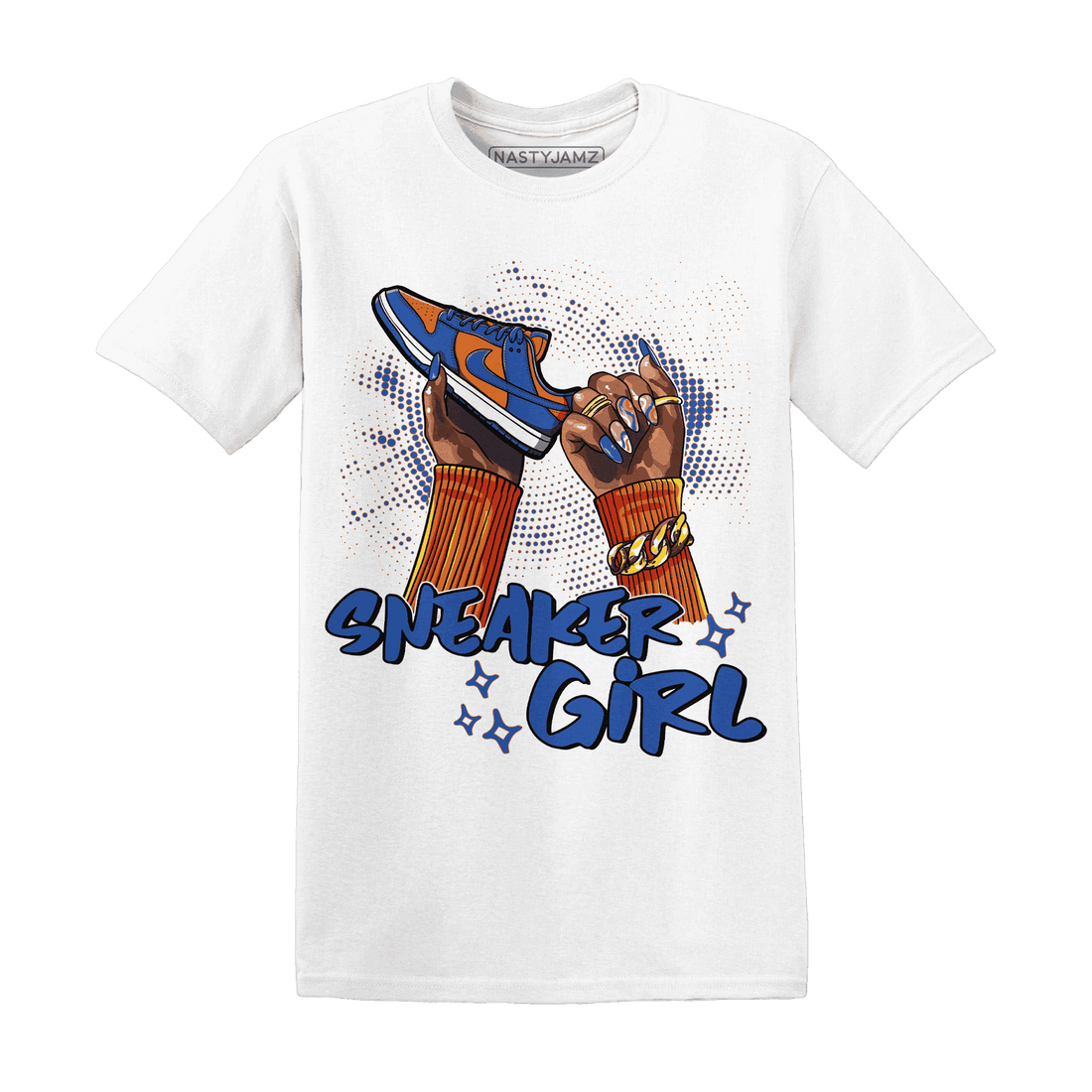 Dunk Low Knicks T Shirt Match Sneaker Girl Nail - NastyJamz