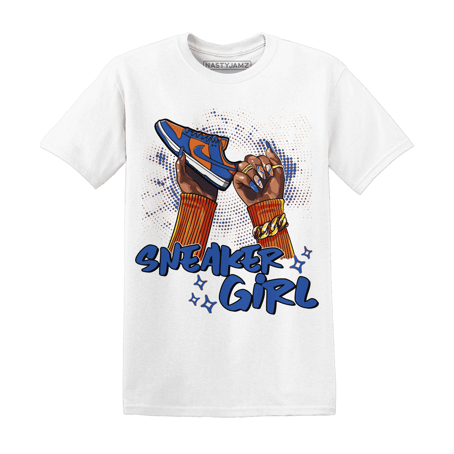 Dunk Low Knicks T Shirt Match Sneaker Girl Nail - NastyJamz