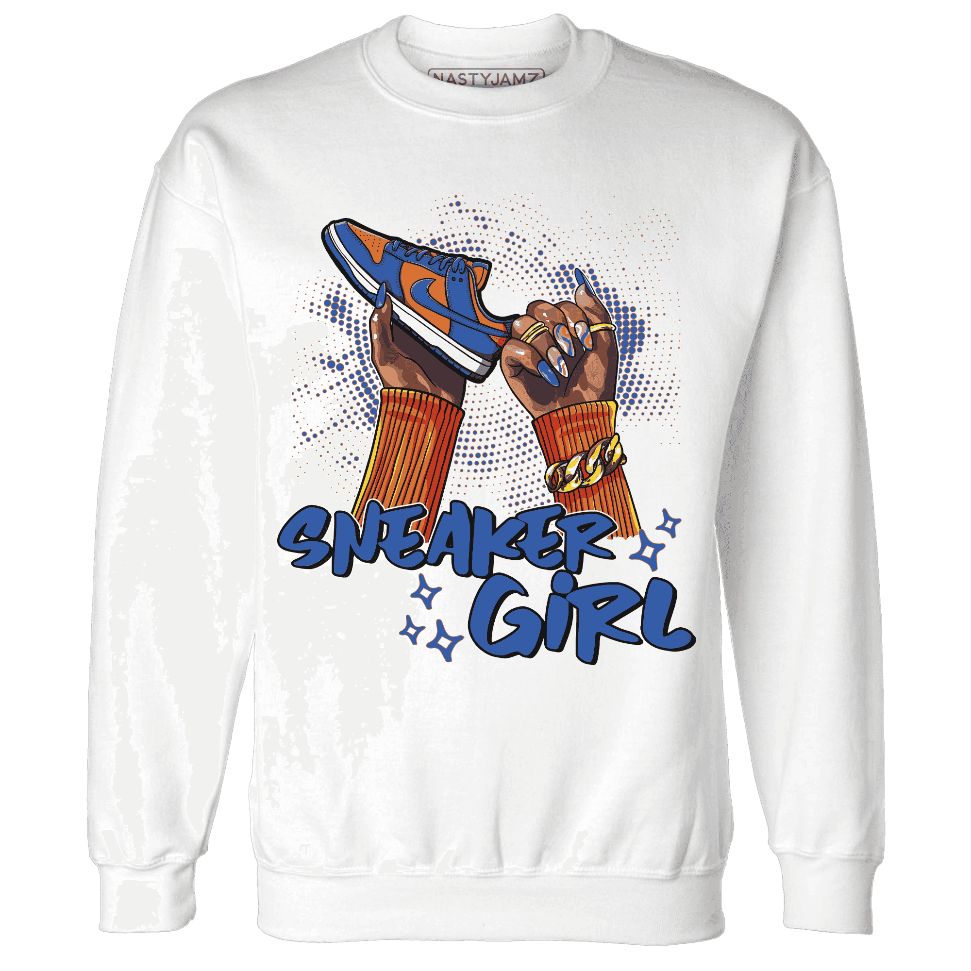 Dunk Low Knicks Sweatshirt Match Sneaker Girl Nail - NastyJamz