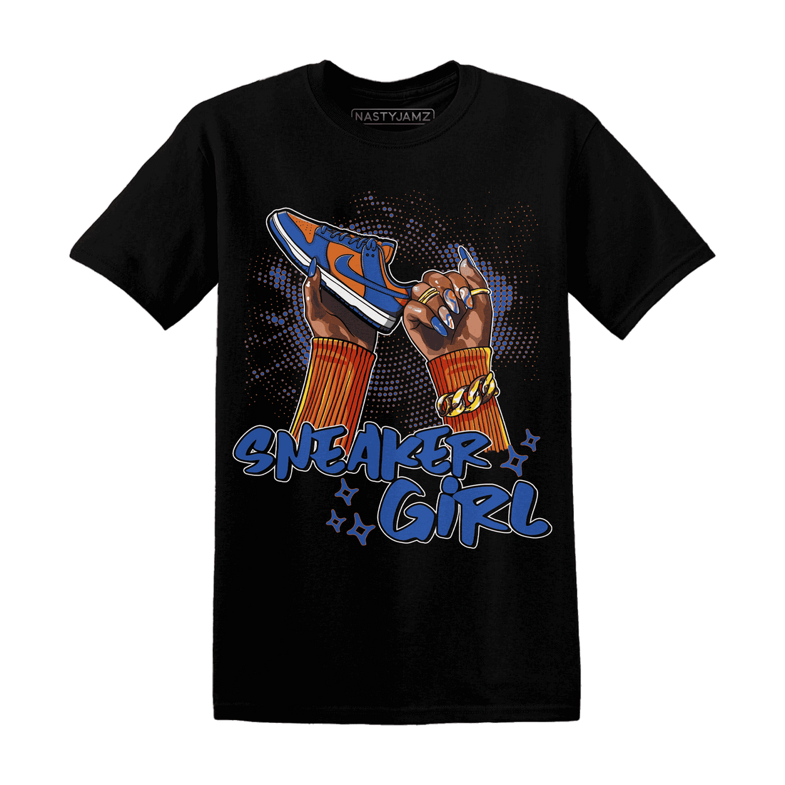 Dunk Low Knicks T Shirt Match Sneaker Girl Nail - NastyJamz