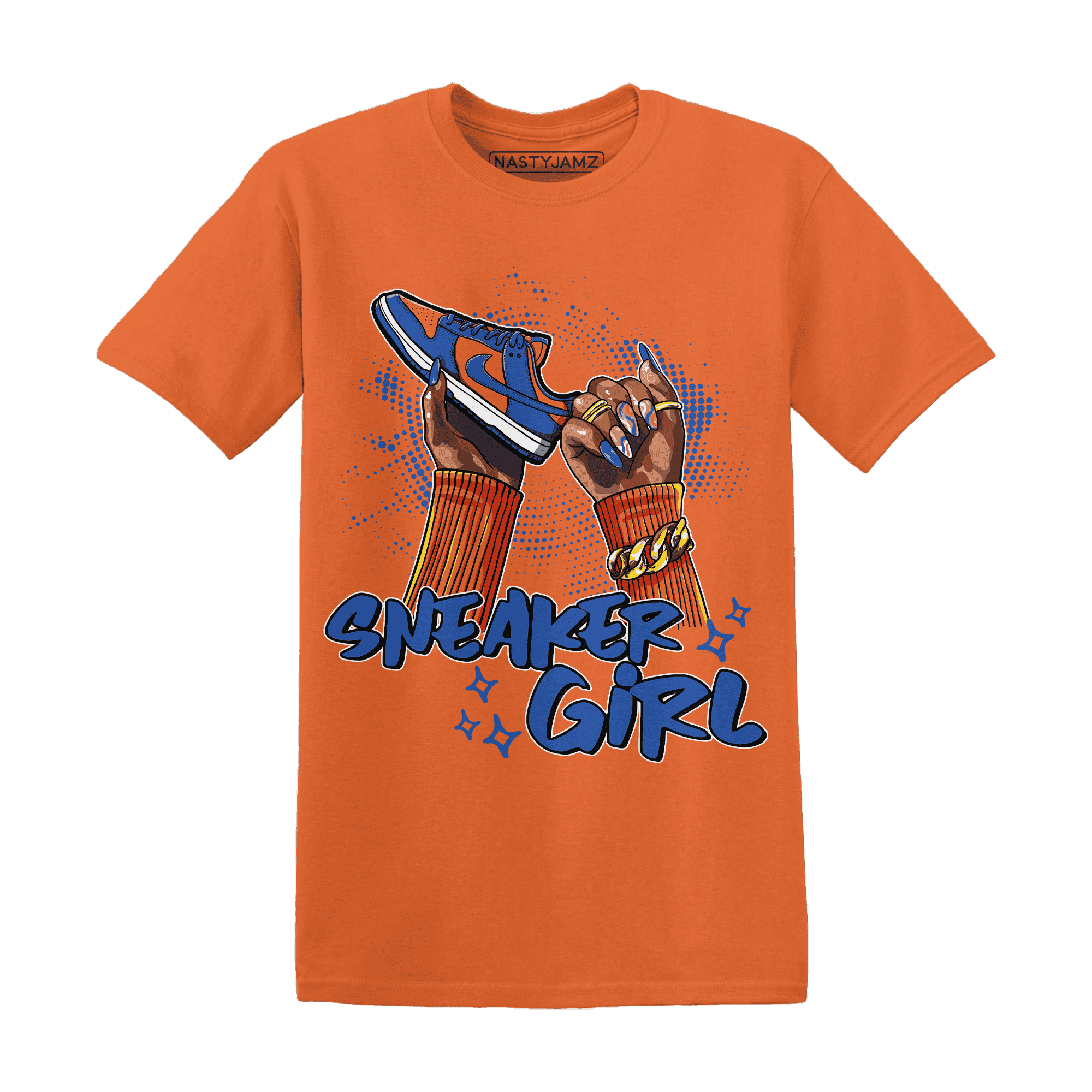 Dunk Low Knicks T Shirt Match Sneaker Girl Nail - NastyJamz