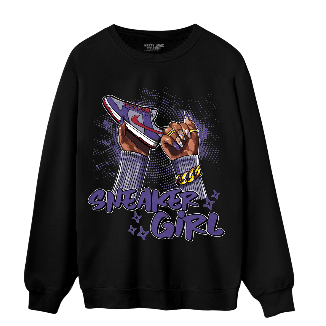 Dunk Low Plum Sweatshirt Match Sneaker Girl Nail - NastyJamz