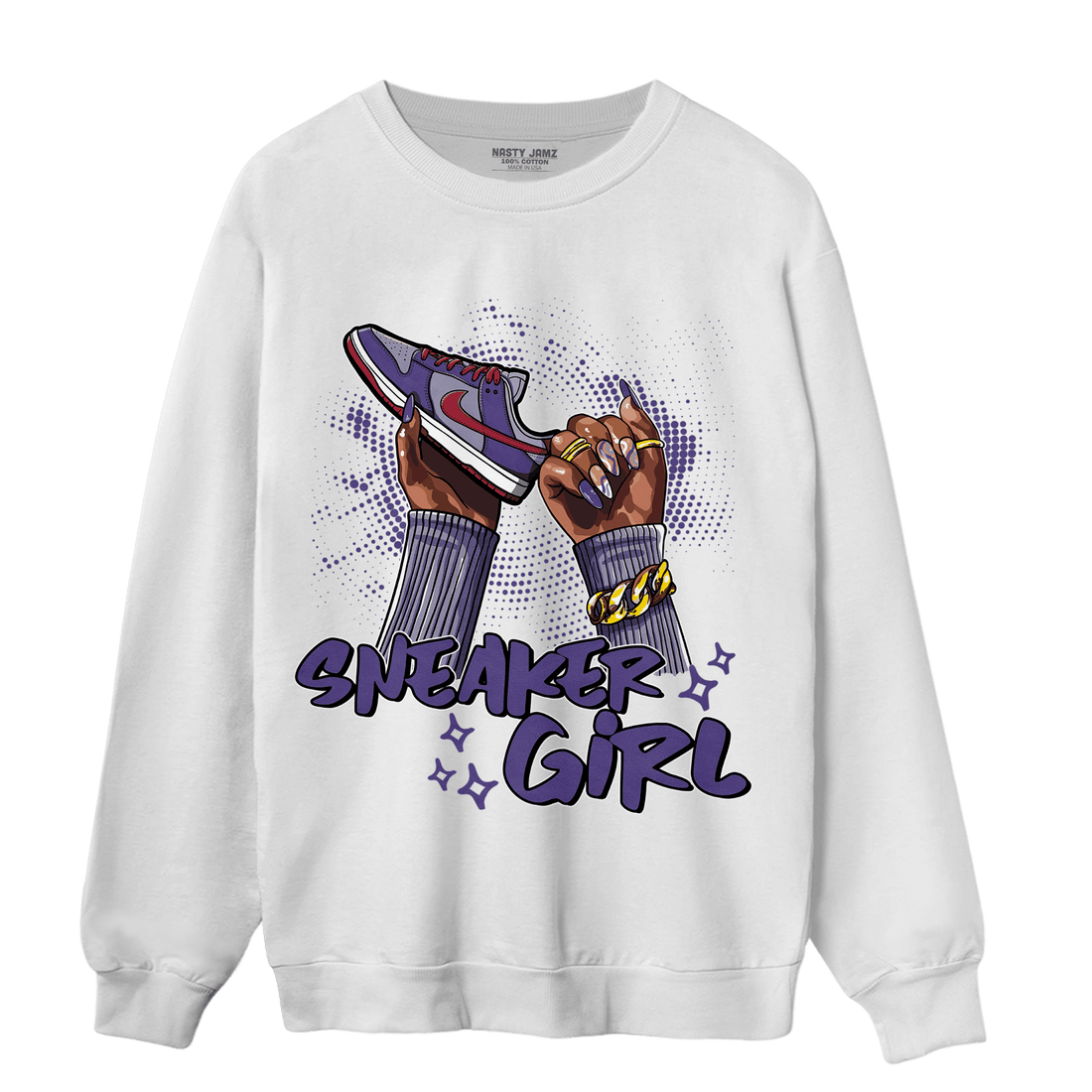 Dunk Low Plum Sweatshirt Match Sneaker Girl Nail - NastyJamz