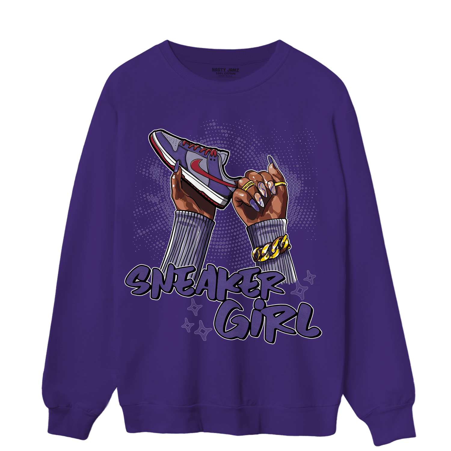 Dunk Low Plum Sweatshirt Match Sneaker Girl Nail - NastyJamz