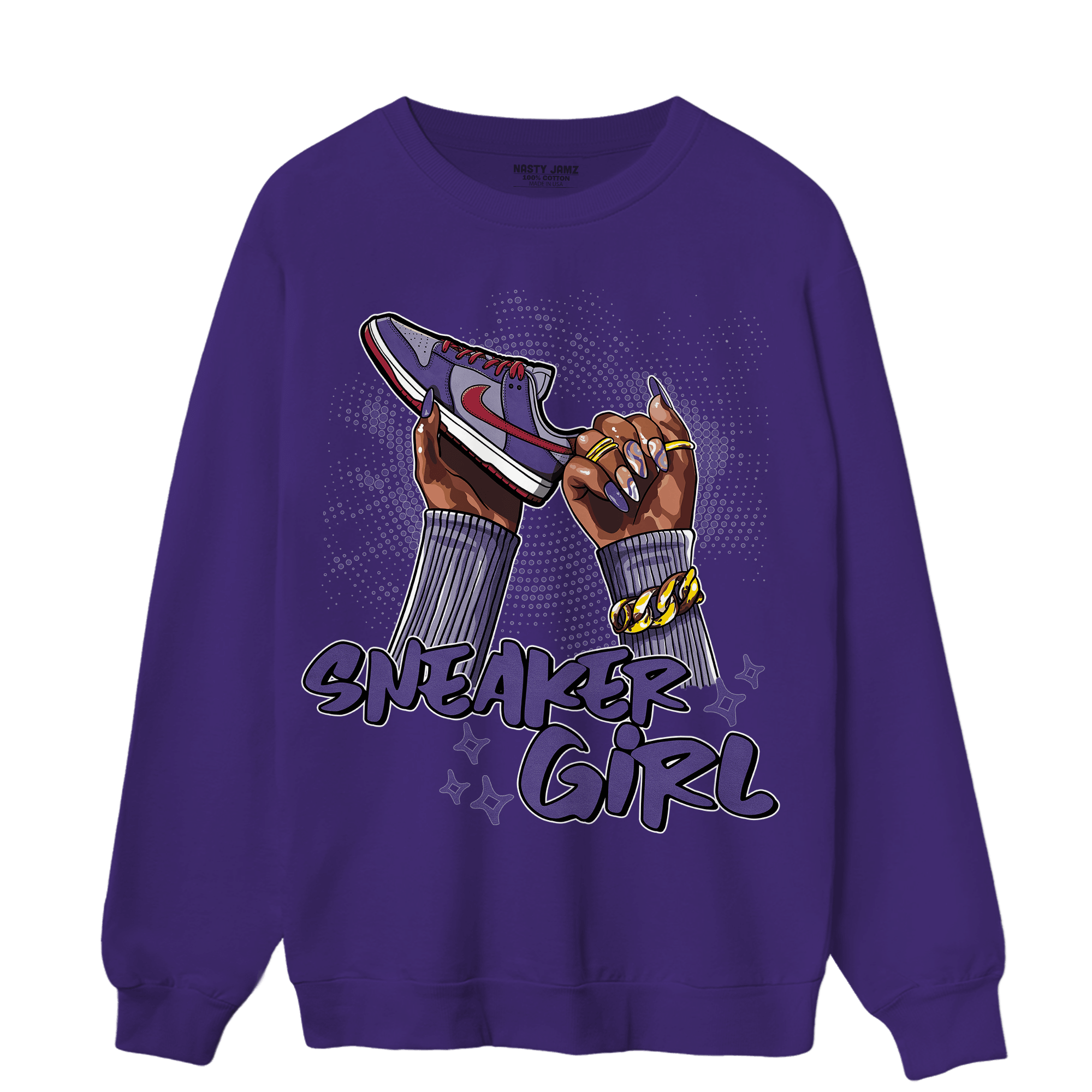 Dunk Low Plum Sweatshirt Match Sneaker Girl Nail - NastyJamz