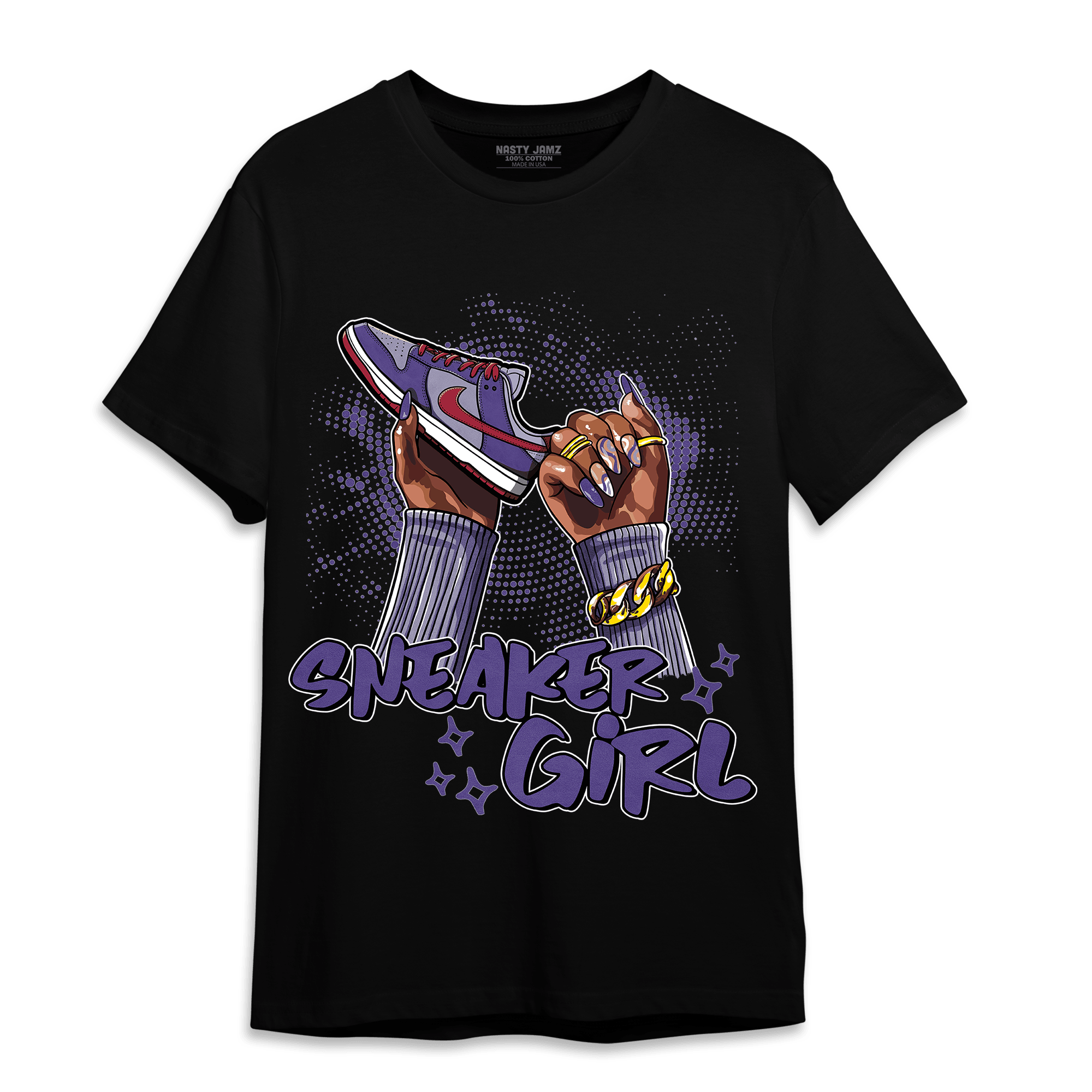 Dunk Low Plum T Shirt Match Sneaker Girl Nail - NastyJamz