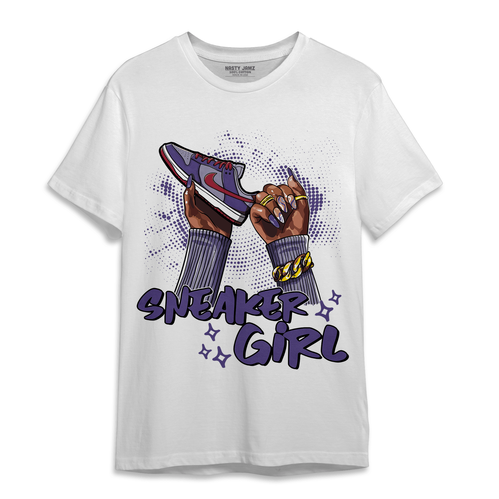 Dunk Low Plum T Shirt Match Sneaker Girl Nail - NastyJamz