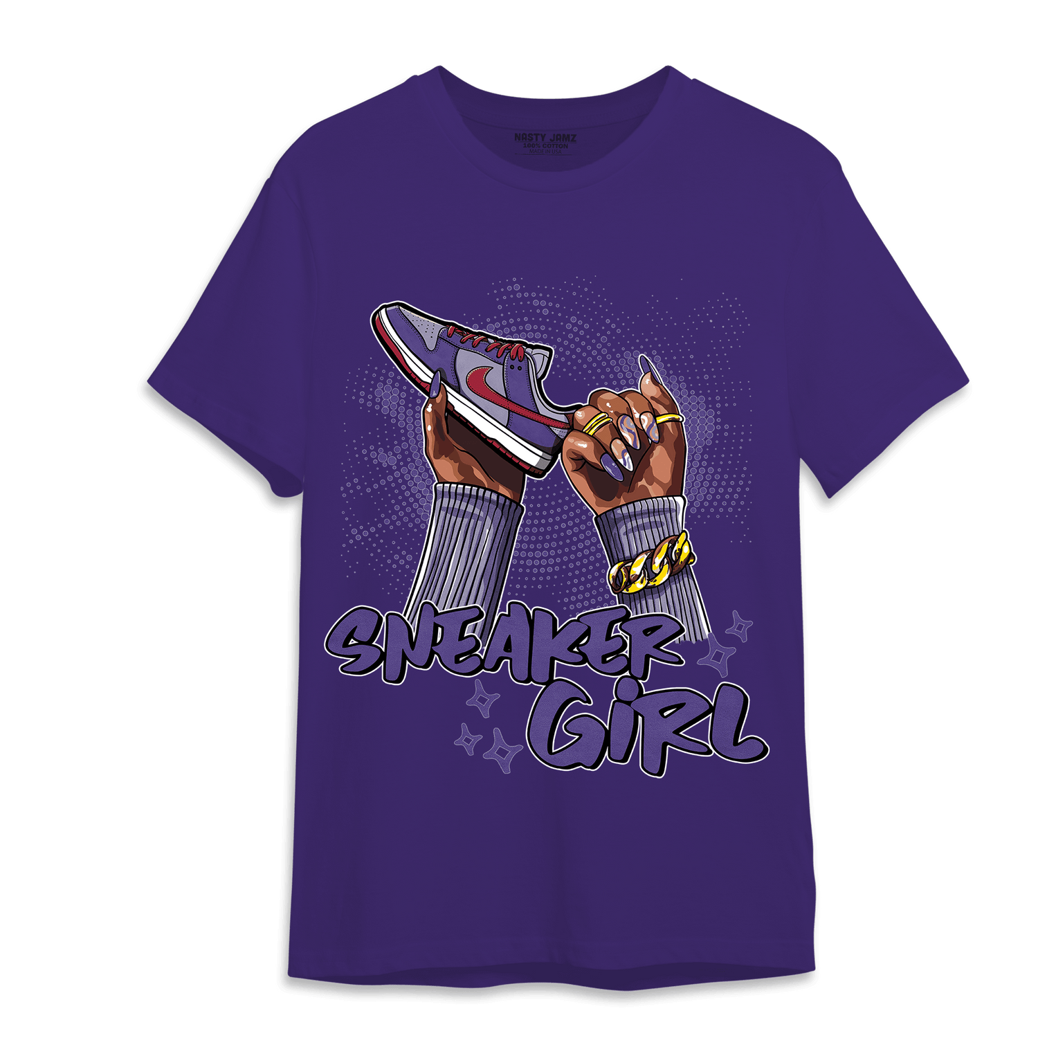 Dunk Low Plum T Shirt Match Sneaker Girl Nail - NastyJamz