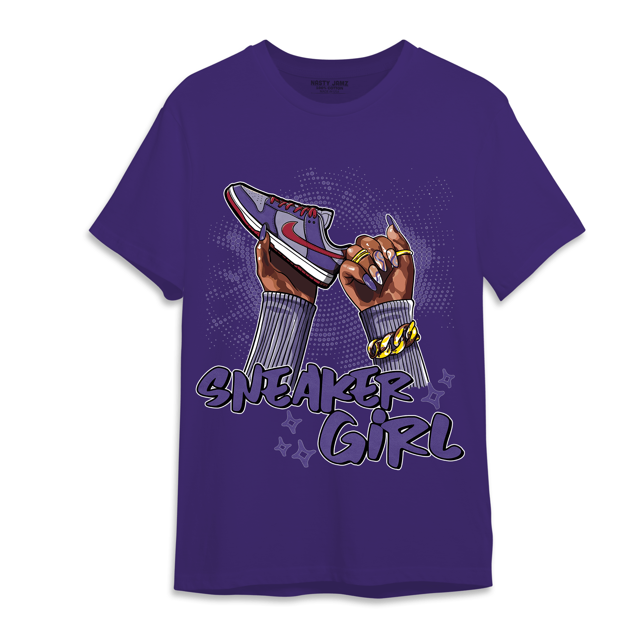 Dunk Low Plum T Shirt Match Sneaker Girl Nail - NastyJamz