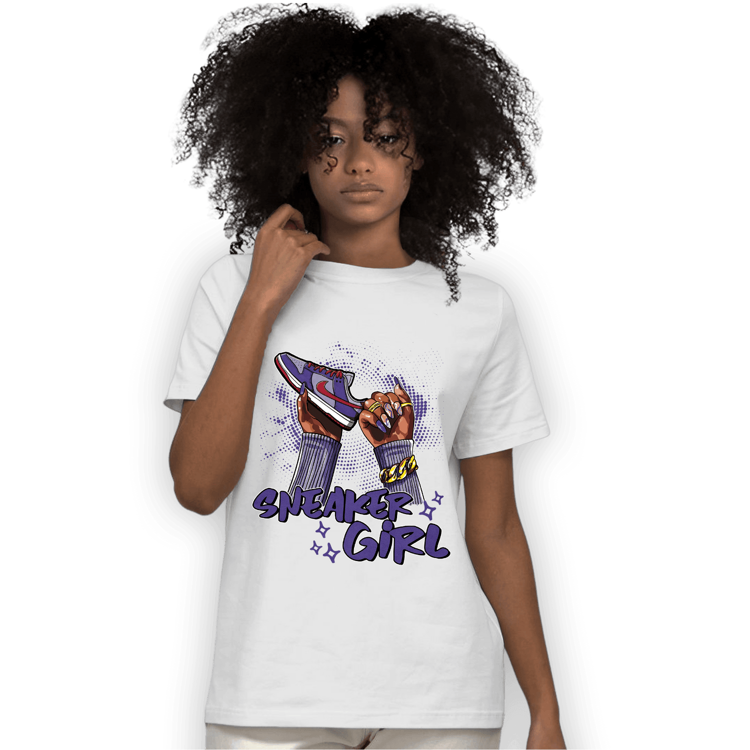 Dunk Low Plum T Shirt Match Sneaker Girl Nail - NastyJamz