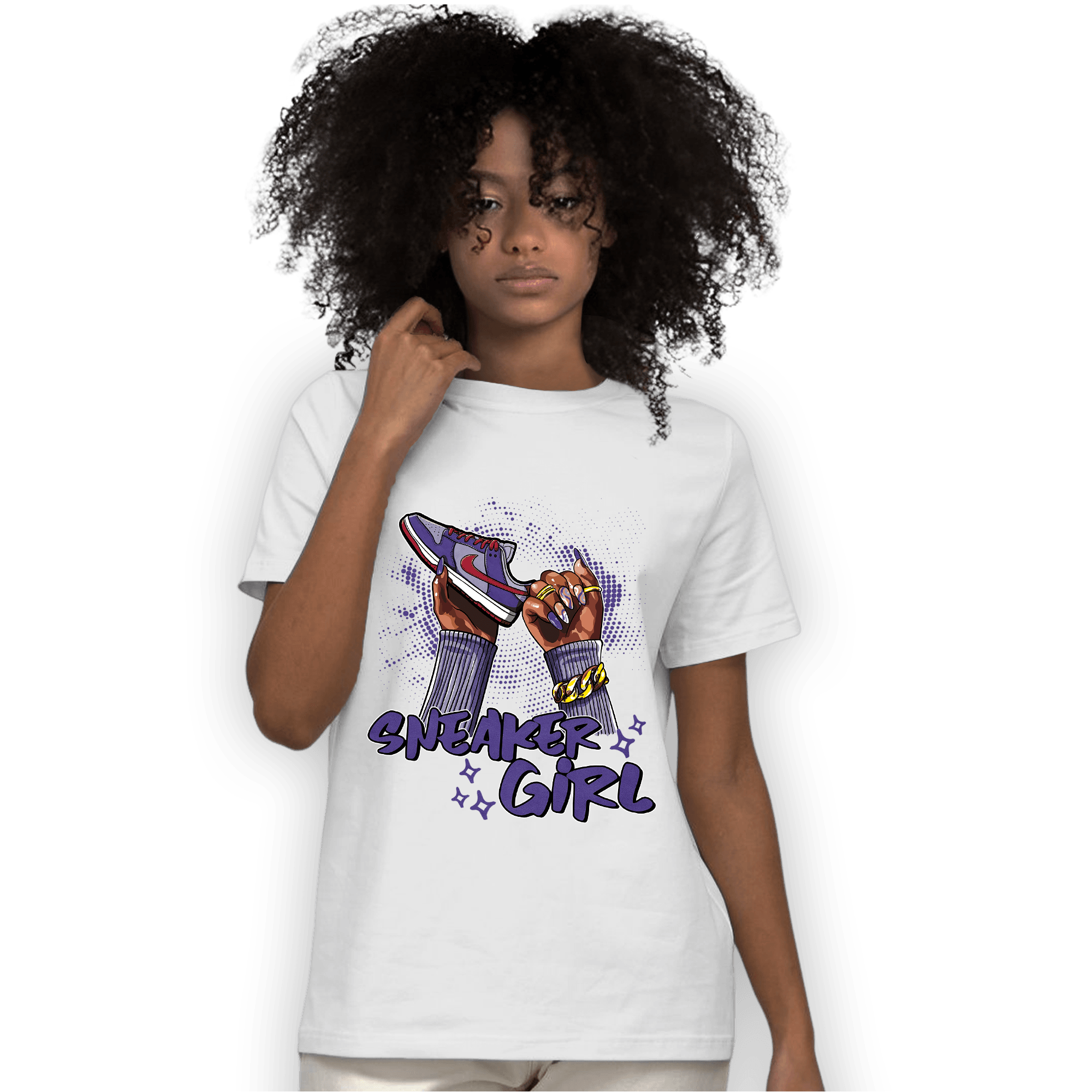 Dunk Low Plum T Shirt Match Sneaker Girl Nail - NastyJamz