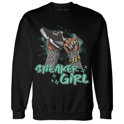 NastyJamz Green Glow 3s Sweatshirt Match Sneaker Girl Nail